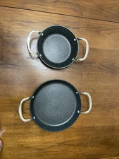 Curtis Stone Dura Pan Stacking Cookware Set 2 Pans Turquoise Round