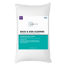 Extra Firm King Size Pillow for Back  Side Sleepers Optimal Neck Support