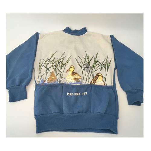 Vintage Sunschen Designs Deep Creek Lake Duck Graphic Sweatshirt Kids small