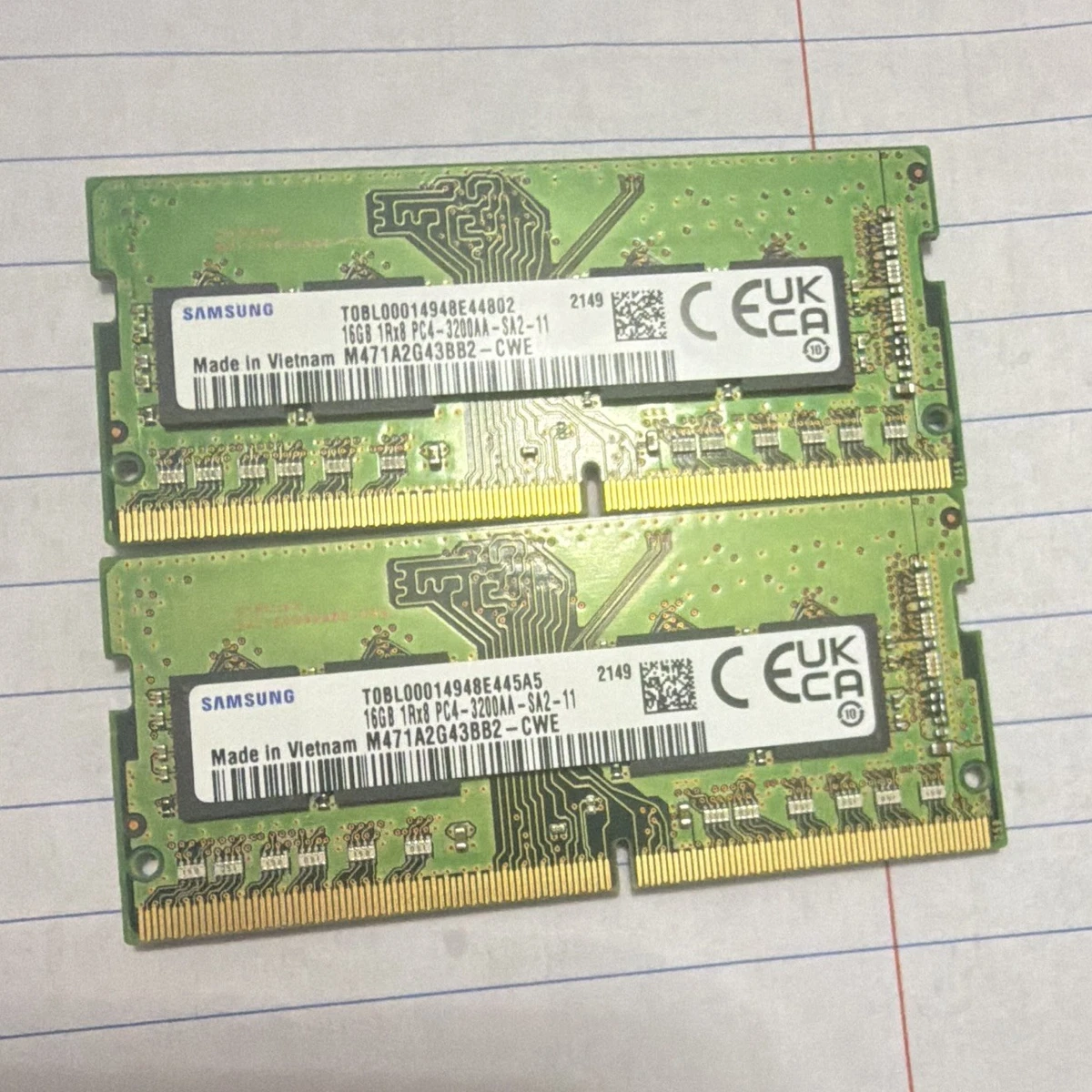 Samsung DDR4 SDRAM 16 GB Capacity per Module Memory (RAM) for sale