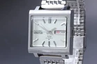 Vintage [NEAR MINT] SEIKO 5 Actus 6106-5440 34mm Square AT Mens Watch From JAPAN