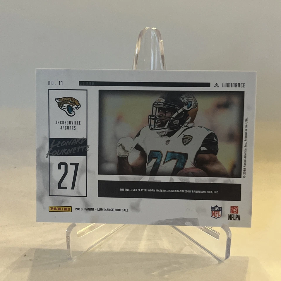 2018 Panini Luminance Leonard Fournette Jumbo Patch #11 Jaguars - Image 2 of 2