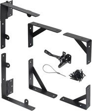 Gate Corner Brace Brackets Heavy Duty Anti Sag Gate Kit W/ Gate Latch Wooden
