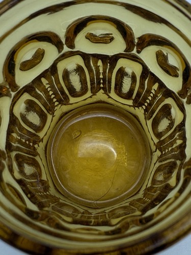 Vintage Mond & Sterne Honig Bernstein Schnapsglas Vintage Barware Rarität - Bild 7 von 21
