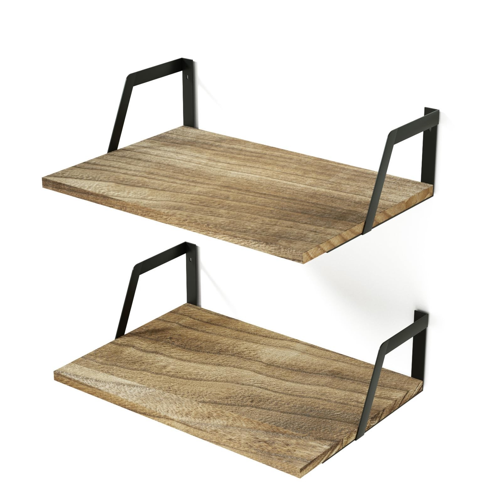 Étagères murales chêne clair 42cm : design flottant premium pour bureau