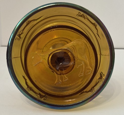 EXTREMELY RARE Carnival Glass Cow Butter Mold / Press Vintage Antique HTF - Picture 4 of 6