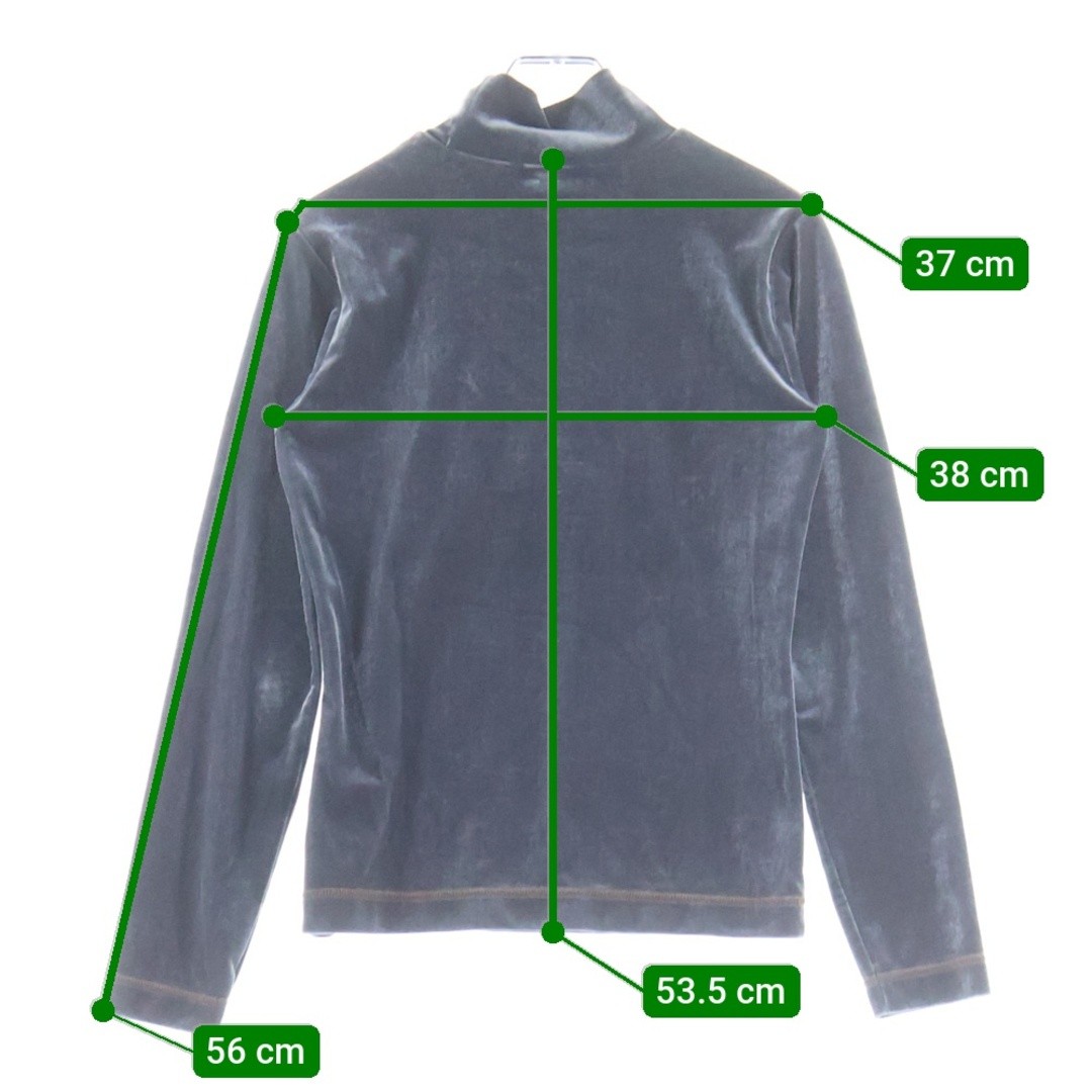 Fendi FF Logo Embroidered Velour Velvet Mock Neck Long Sleeve T-shirt Top Used 8 thumbnail 9