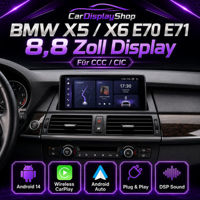 10,25'' Android 14 Display BMW X5 X6 E70 E71 CCC ZH 685 8GB/256GB CarPlay & Andro