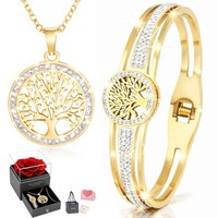 Schmuckset Halskette Armband Damen Diamantset