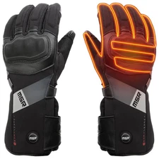 MSR Surge Heated Motorcycle Gloves Small Black, Waterproof, Knuckle Protection