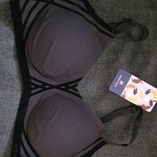 Honeylove Silhouette Wireless bra black adjustable SZ L 38 BC New NWT
