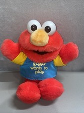 1992 Talking Elmo Wants To Play - Sesame Street Vintage - TESTED WORKING