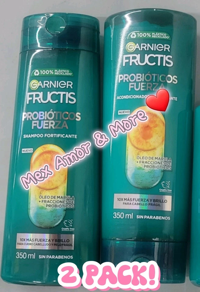 Garnier Fructis Probióticos: Shampoo & Acondicionador Fuerza Y BRILLO 2 PACK! ❤️ - Image 2 of 3