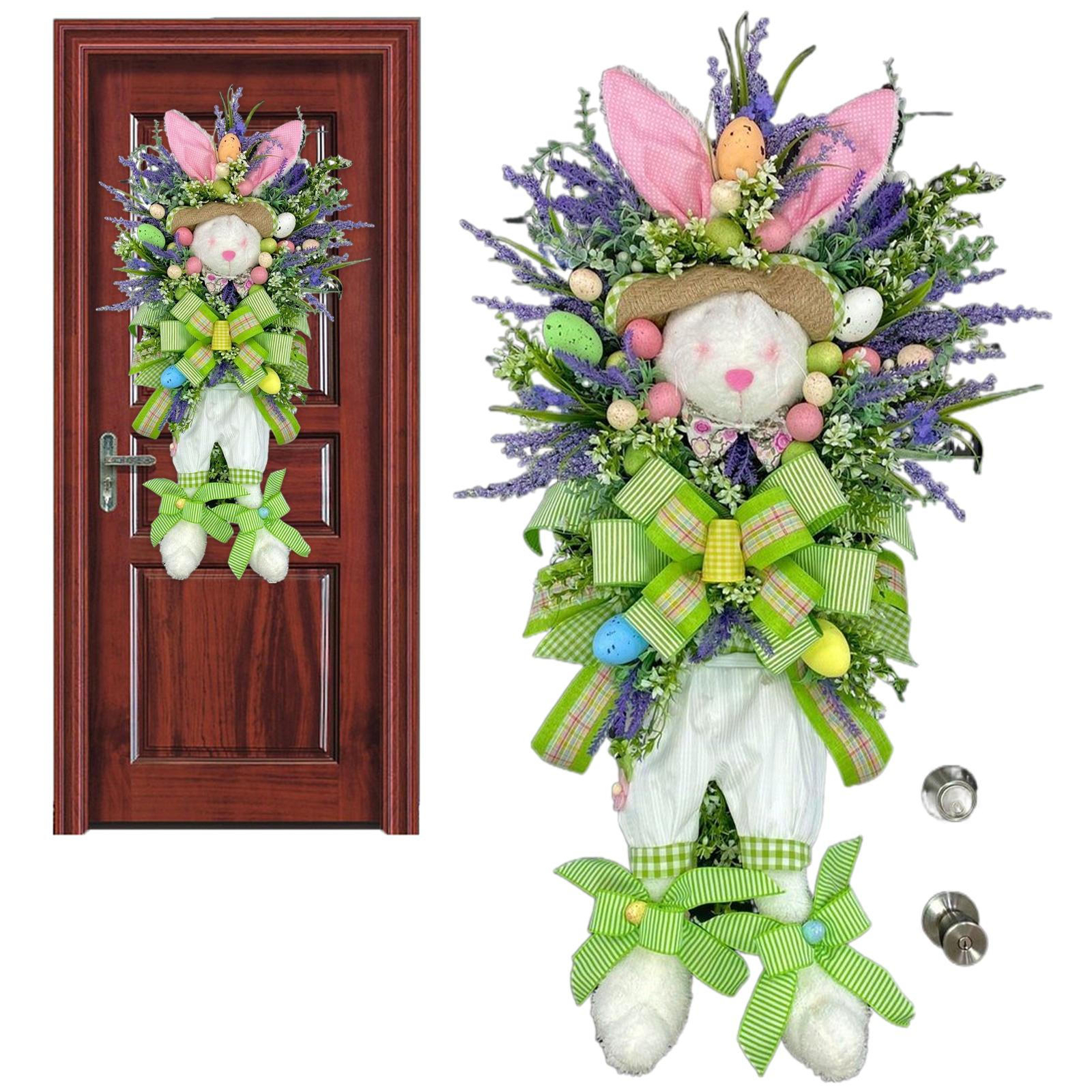 Easter Bunny Rabbit Wreath Decor Front door Party Decor Wedding Decor Spring