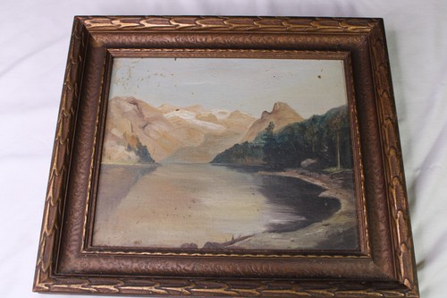 ANTIGUA PINTURA AL ÓLEO ESCUELA DEL RÍO HUDSON 1930 ADIRONDACK MOUNTAINS - Imagen 2 de 4
