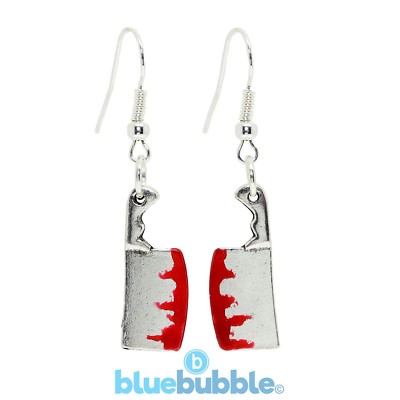 Bluebubble FRIGHT NIGHT Fleischerbeil Ohrringe Grusel Halloween Horror Kostüm