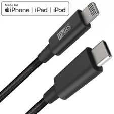 iDARS Apple MFi-Certified PD Fast Charge USB-C to Lightning Braided Cable (4 ft)