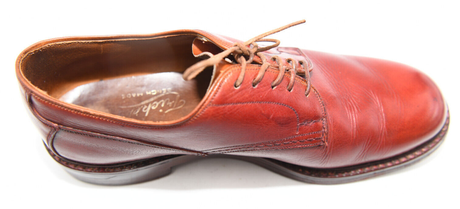 Dapper Dresser Alert Trickers Vintage Cherry Red Walking Shoes Uk7.5