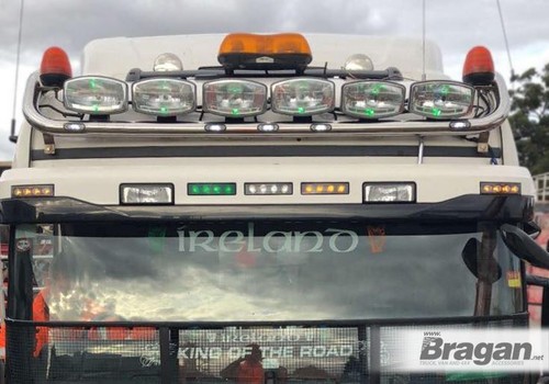 Roof Light Bar + 17" Night Blazer Dual Row LED Bars For Scania 4 Series Topline - Picture 2 of 12
