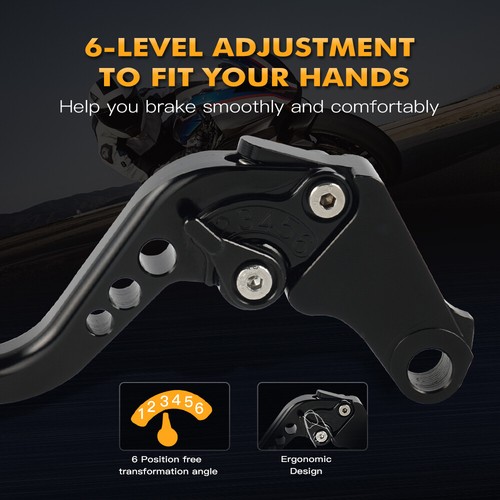 CNC Brake Clutch Lever Fit Triumph 675 Street Triple R 09-14 Speed Triple 08-10 - Imagen 4 de 11