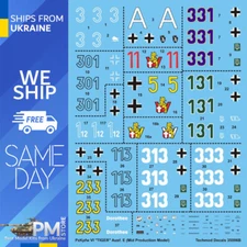 Techmod 35006 1/35 Decal for Pzkpfw VI TIGER I Mid Accessories for model kit