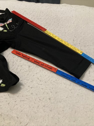 Quacker Factory Dragonfly Floral Embroidered Jacket Zip Up Black Jacket SZ L - Picture 16 of 19