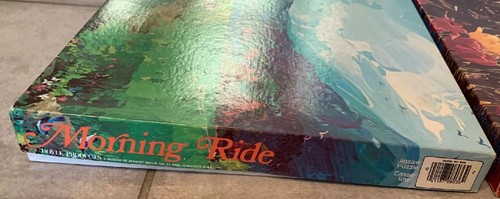 2 JIGSAW PUZZLES -MORNING RIDE - DUTCH TREAT Vtg Hoyle USA 550 Pc Used - Picture 4 of 5
