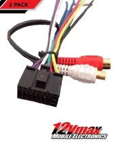 2 Pack Dual Radio Harness 16 Pin Stereo Plug Compatible Car CD MP3 Player