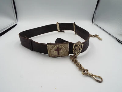 Historic Columbian Commandery No.4 Norwich CT Masonic Sword Belt & Chains - Image 1 of 4