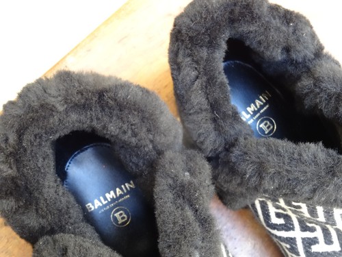 BALMAIN Women Ankle Boots in Jacquard Monogram Canvas EU 37 US 6.5 MSRP 1095$ - Picture 9 of 10