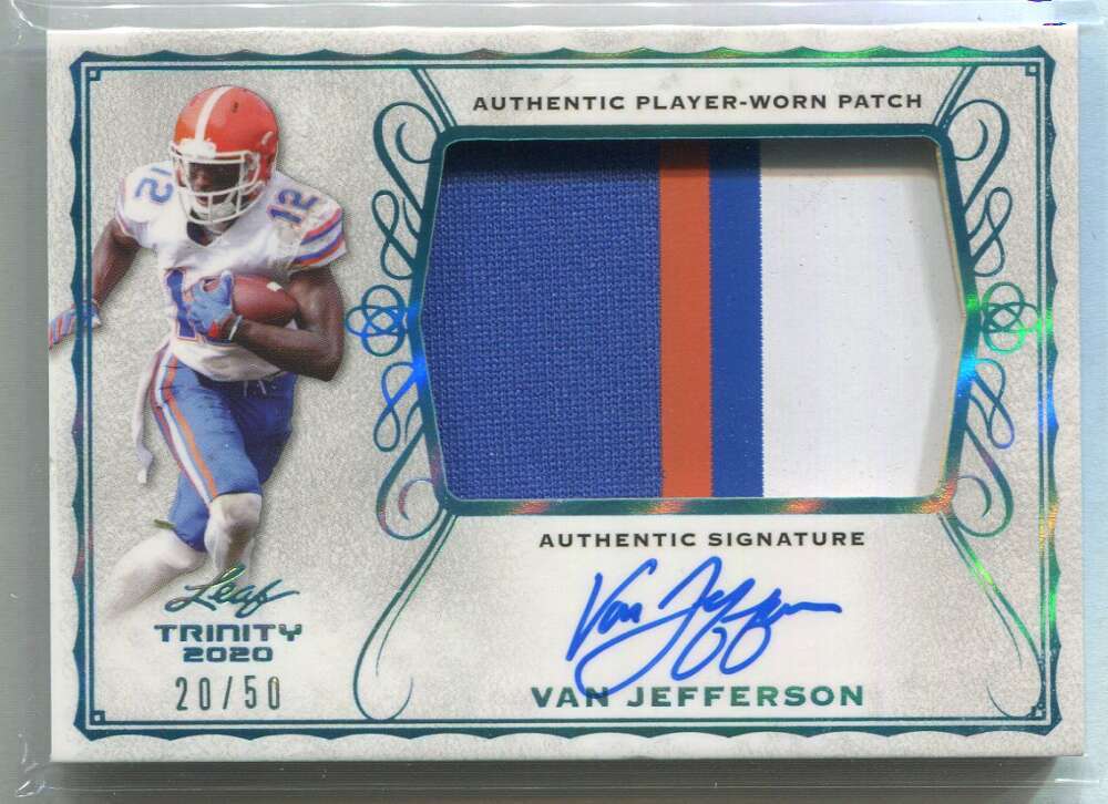 Van Jefferson Leaf Trinity Patch Auto #PAVJ1 Platinum
