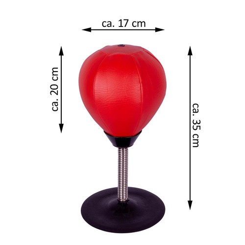 Punchingball Mini-Boxbirne für Schreibtisch und Büro mit Saugnapf inkl. Pumpe - Bild 2 von 7