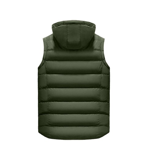 Herrenmantel Weste Weste Körper warm Winterjacke gepolstert ärmellose Reißverschlussjacke - Bild 4 von 23
