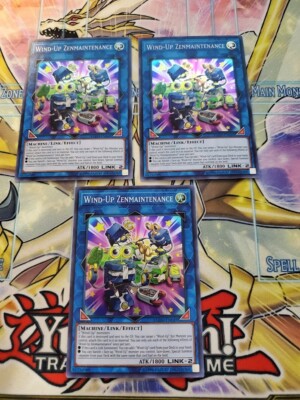 Yugioh - Wind-Up Zenmaintenance FLOD-EN049 NM Unlimited Super Rare x3