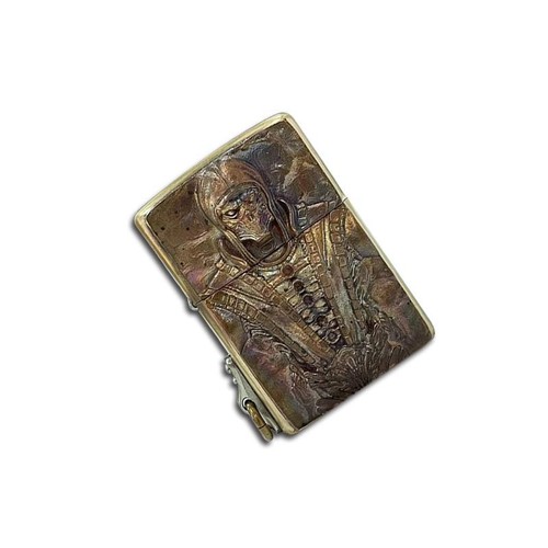 EDC Blanco Latón Clásico Samurai Calavera Encendedor Raro Estuche de Almacenamiento para Zippo - Imagen 6 de 10