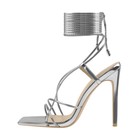 Women's Sexy Lace Up Stilettos Squared Open Toe Cross Ankle Strap Sandals US7 — photo 1