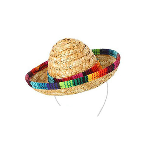 Funny Nice Mini Mexican Hats on Headband Fiesta Party Costume Spanish Sombrero - Picture 11 of 20