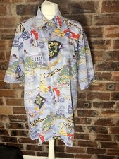 KAHALA HAWAIIN ISLAND HANDCRAFTED SHIRT - RARE PATTERN  LAGUNA BEACH LARGE VGC