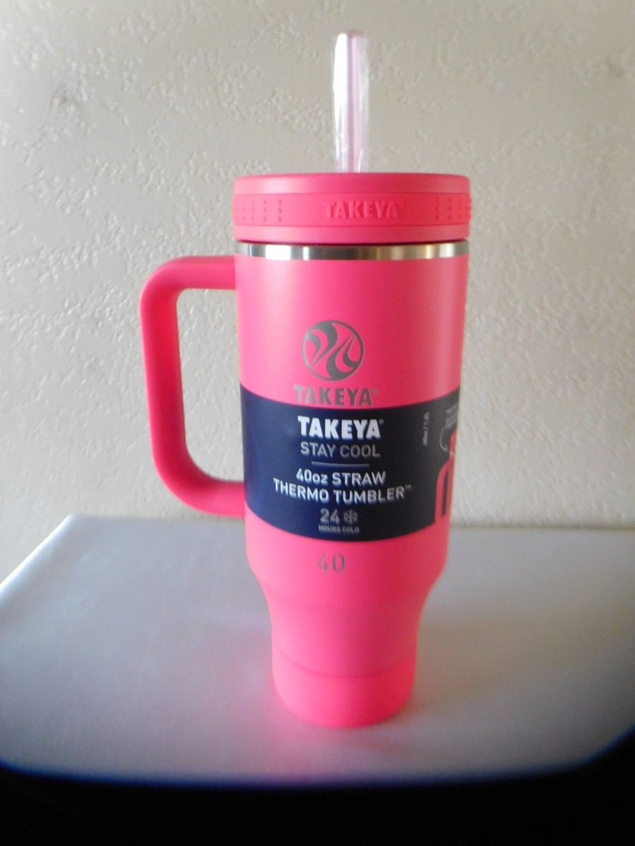 New TAKEYA Stay Cool 24hr 40oz Thermo Tumbler-~ Dragon Fruit Pink