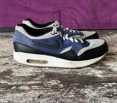 Nike Air Max 1 Essential Grey Mist Black Lyon Blue 537383-022 Shoes Mens Sz  9.5 | eBay