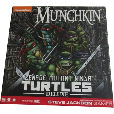 Munchkin Teenage Mutant Ninja Turtle Deluxe Steve Jackson Board Game NEW DMG PKG