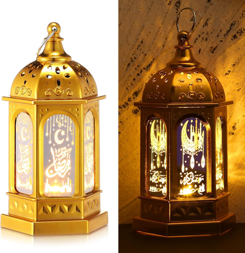 Ramadan Lantern Lights LED Mini Eid Mubarak Lantern Gifts, Ramadan Decorations f