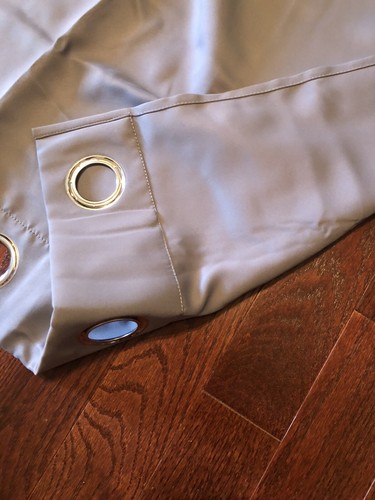 Cortinas de ventana gris oscuro oscurecimiento con aislamiento térmico de 2 paneles 42x82 - Imagen 5 de 6