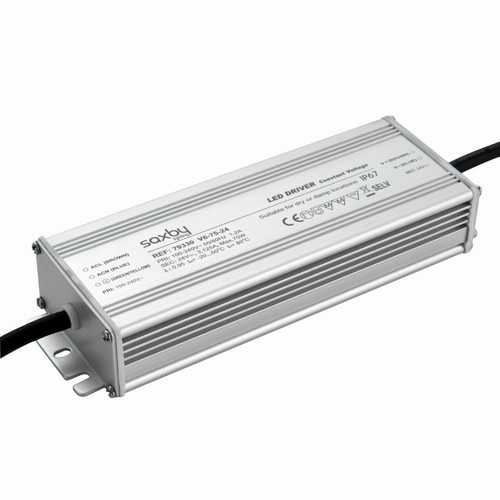 Transformador controlador de voltaje constante LED 24V 20/40/75/100/150W regulable IP67 - Imagen 7 de 21