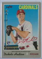 2019 Topps Heritage ROA-DH Dakota Hudson red autograph 60/71 Cardinals RC auto