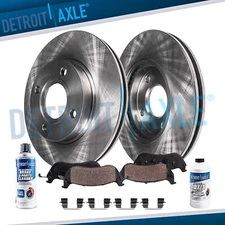 L4 2.3L 4-Lug Front Disc Rotors and Ceramic Brake Pads for 1998-02 Honda Accord