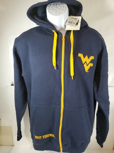 Blue Hooded Full Zip Fleece West Virginia By E5