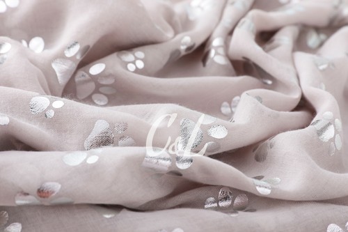 Foil Paw Print Scarf Large Fashion Pashimina Hijab Shawl Wrap - Picture 8 of 9