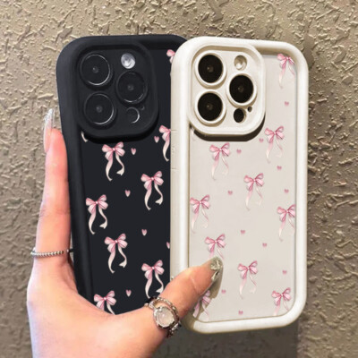 Stoßfeste TPU Niedliche Schleife Handyhülle für iPhone 17 16 Pro Max 15 14 13 12