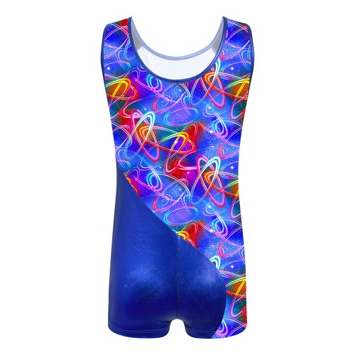 Girls Jumpsuit Boy-cut Unitard Kids Bodysuit Sleeveless Leotard Sport Romper - Picture 33 of 45